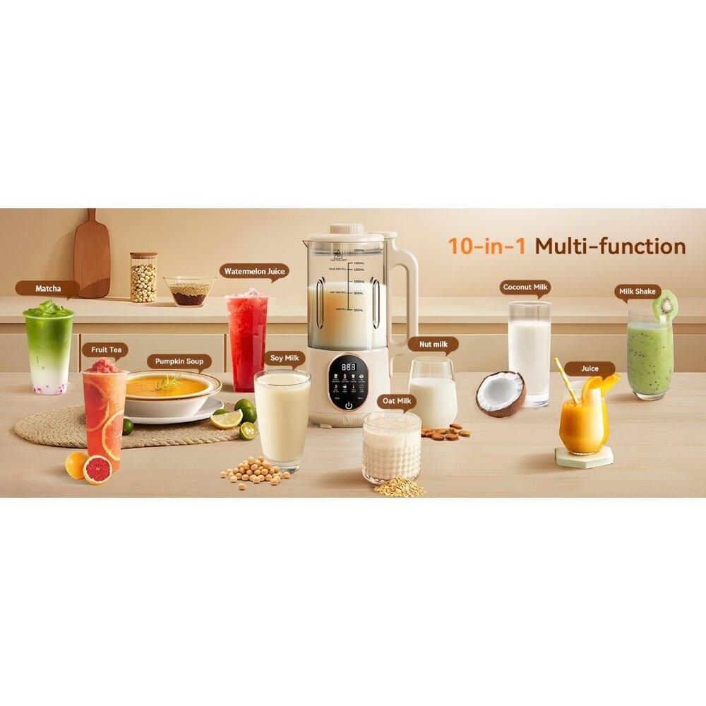 50 oz Nut Milk Maker Machine All in 1, 10 Function Automatic Soy Milk Maker - Picture 2 of 11